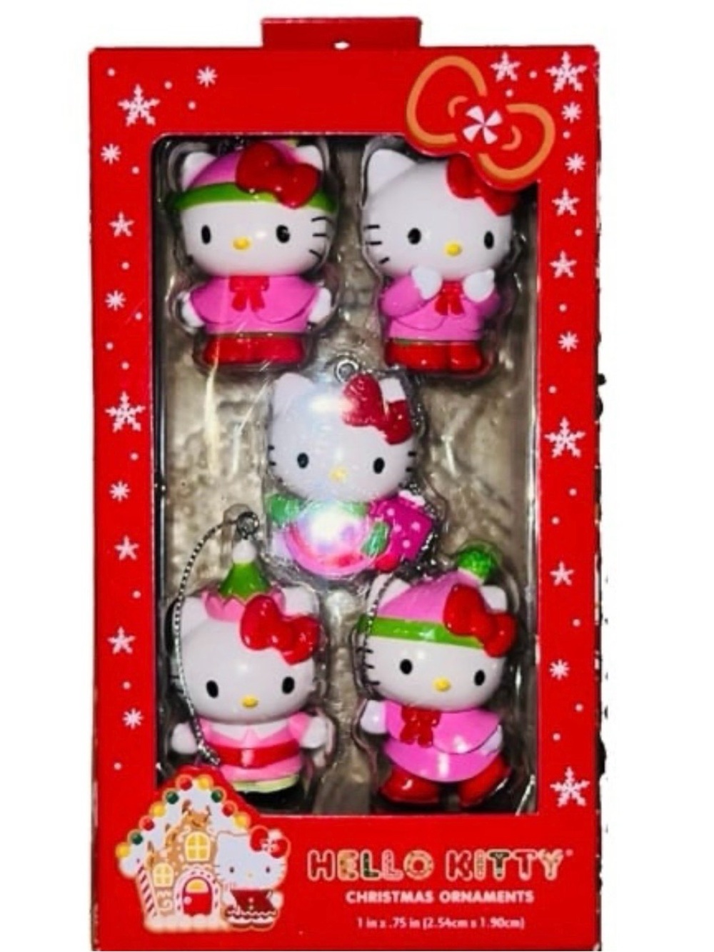 Sanrio Kurt Adler 5 Piece Hello Kitty Miniature Ornament Set